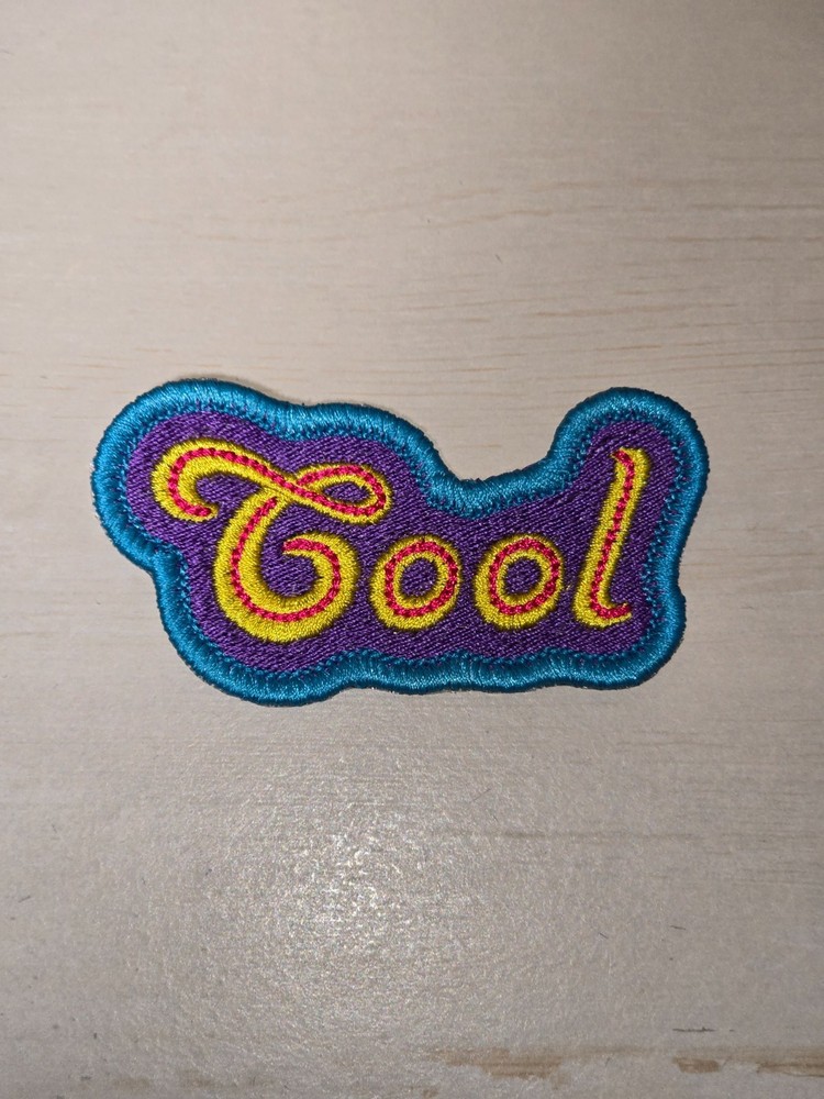 80's Vibe Cool 3.25 inch Iron on Embroidered Applique Patch