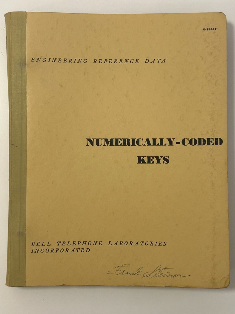 Bell Telephone Laboratories Numerically-Coded Keys Engineering Reference 1964