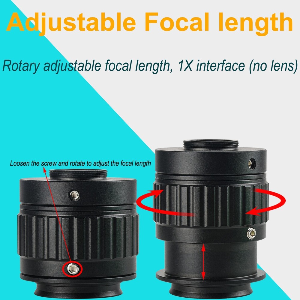 KOPPACE 1X Microscope Interface Adjustable Focal Length 38mm Mounting Interface