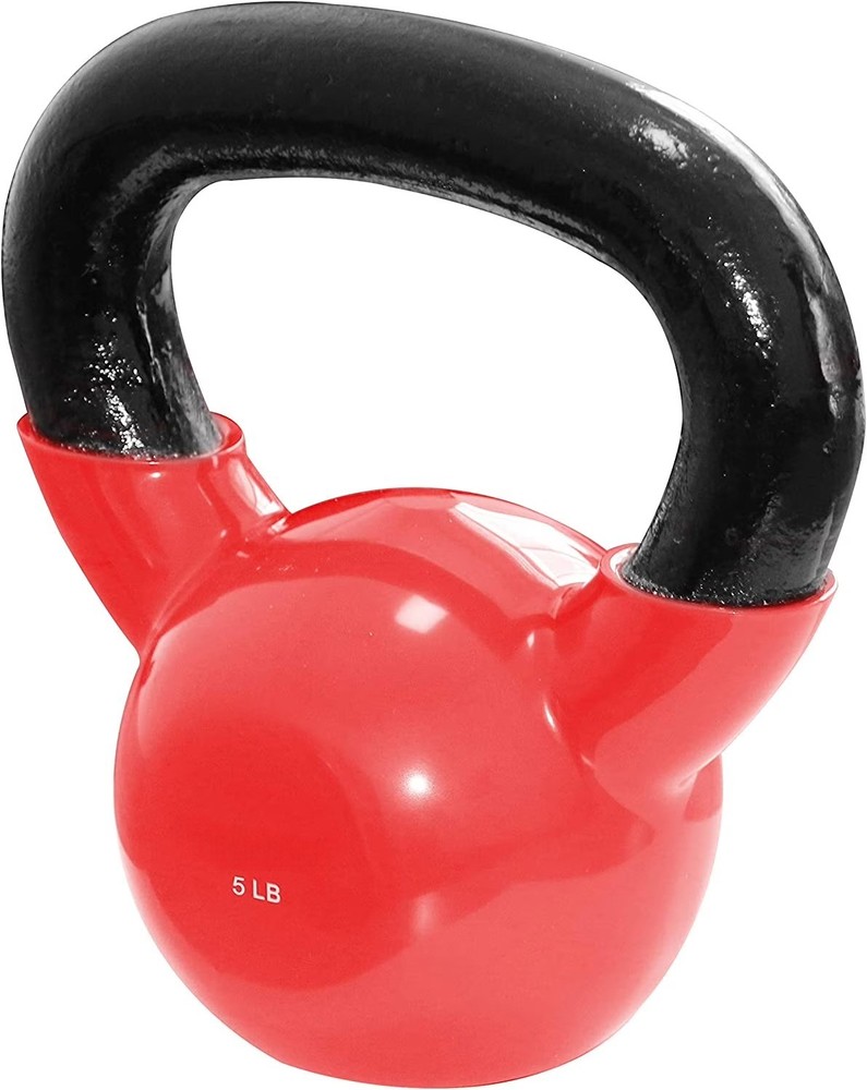 5lb Vinyl Coating Kettlebell, Single