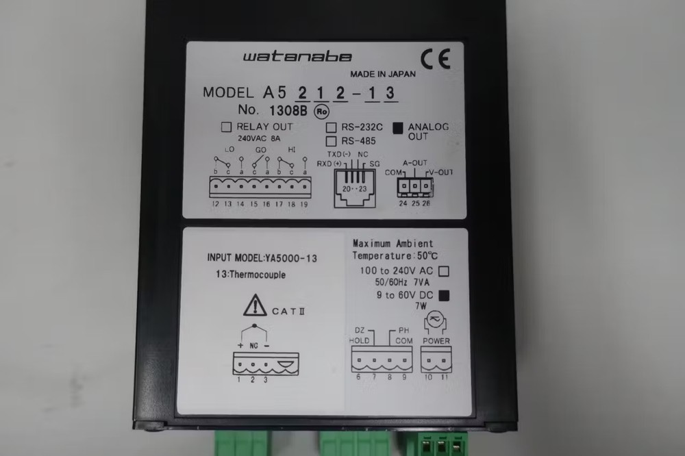 Watanabe A5212-13 Temperature Controller 9-60v-dc