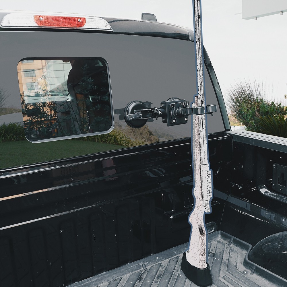 Adjustable Gun Mount with Enclosed Suction Cup for Tractor Cab UTV Windshield