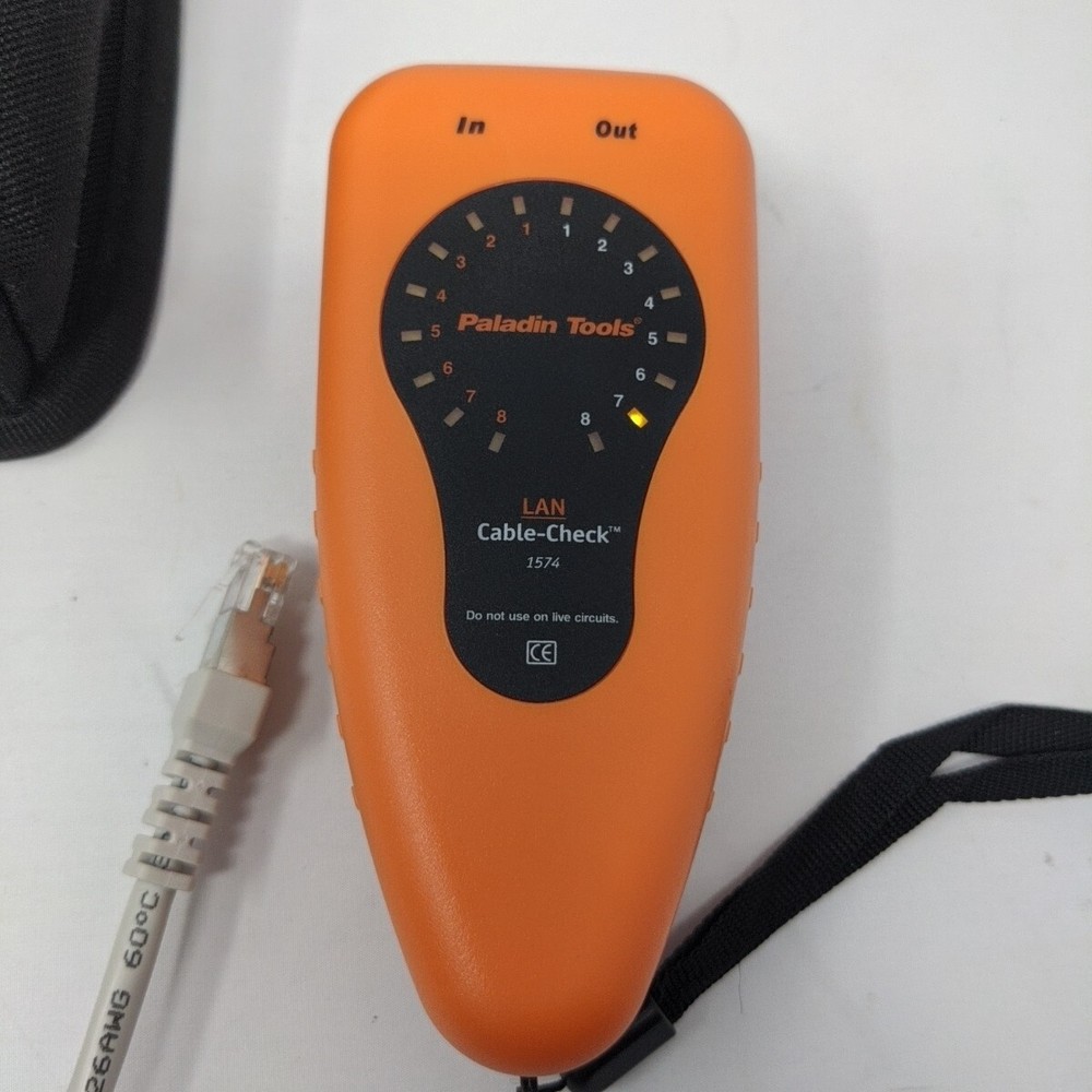 Paladin Tools 1574 LAN Cable Check with Pouch and LAN Cable-Check Remote Tested