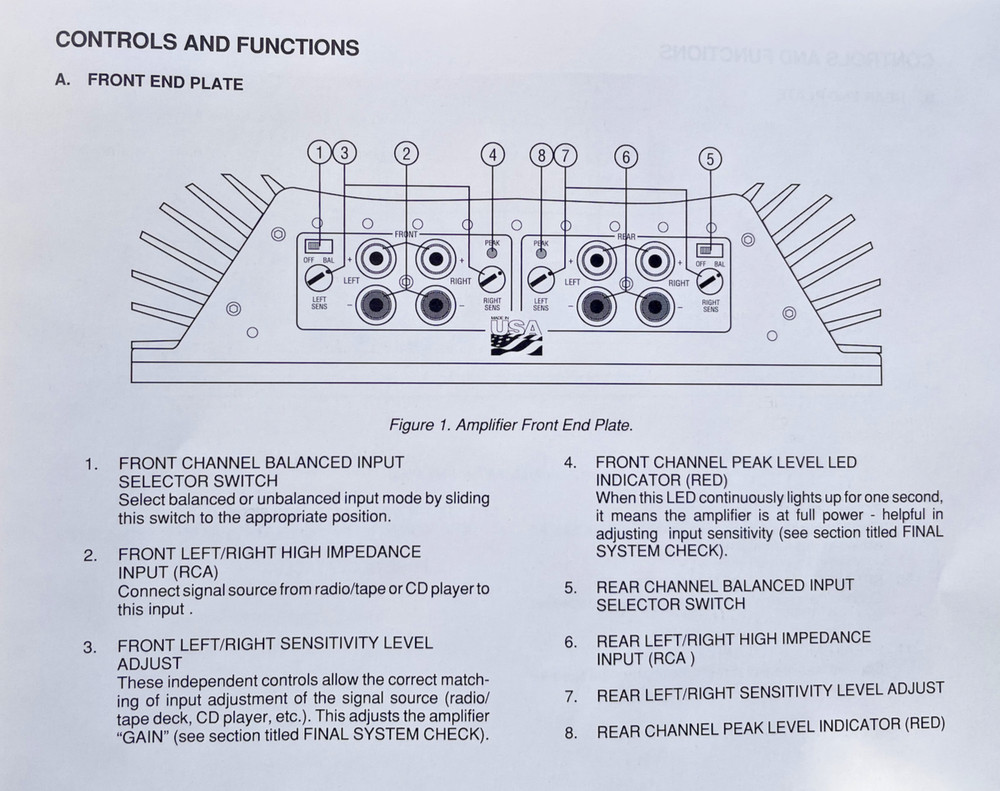 Design Reference Coustic AMP-514DR 4-Channel Multi-Function Amplifier, NOS #238