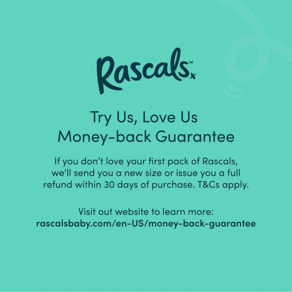 Rascals Premium 360 Absorbent Pull-On Diapers, Size 4, 60 Count