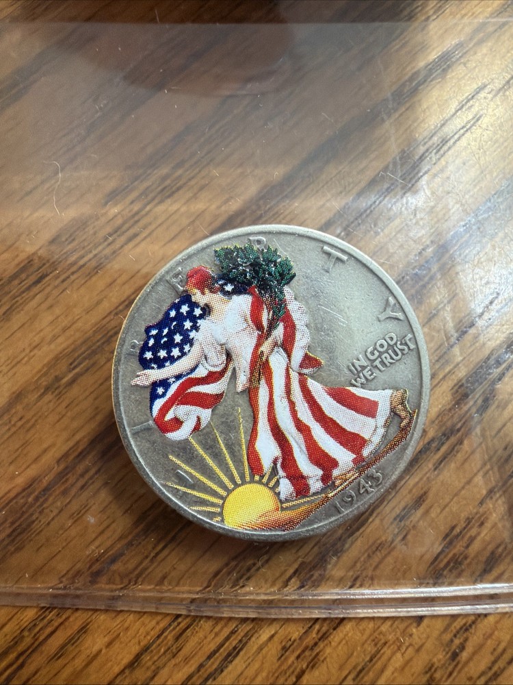 1943 Walking Liberty Half Dollar Colorized