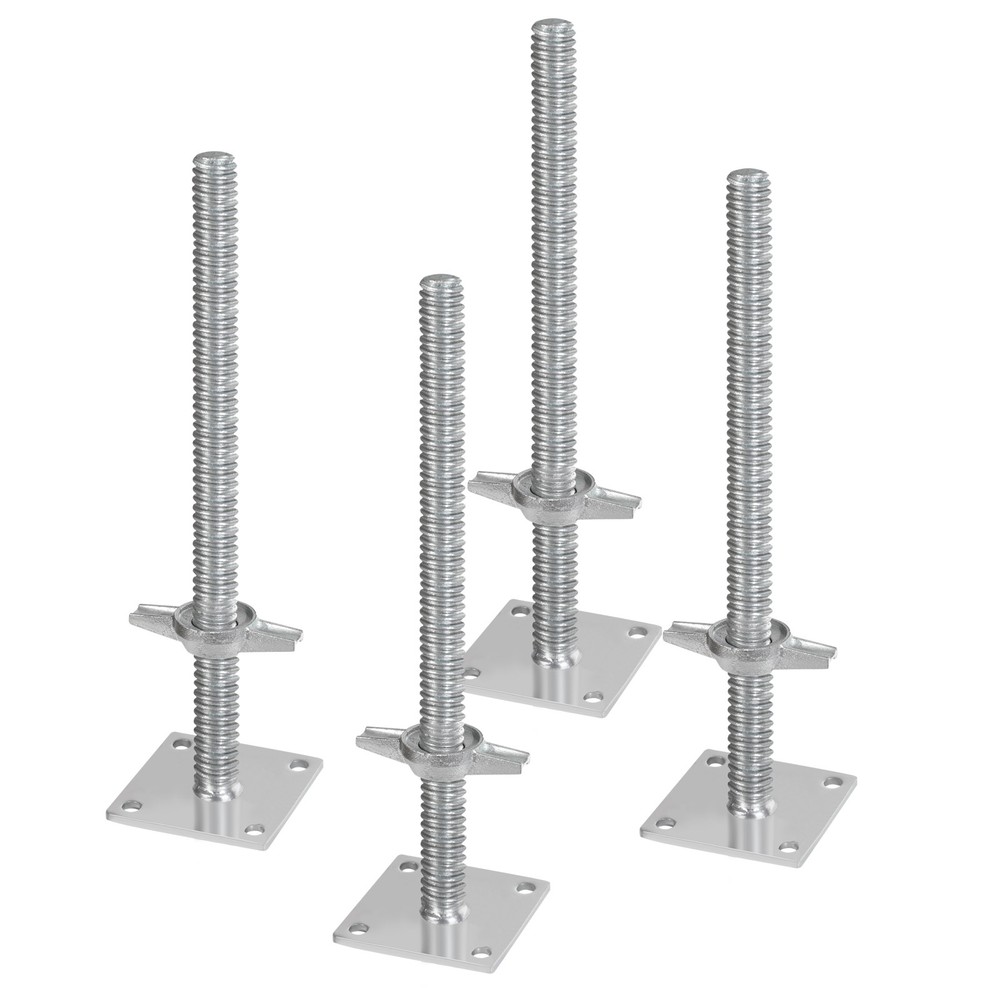 4-Pack Adjustable Leveling Jacks Solid Screw for Baker-Style Scaffolding