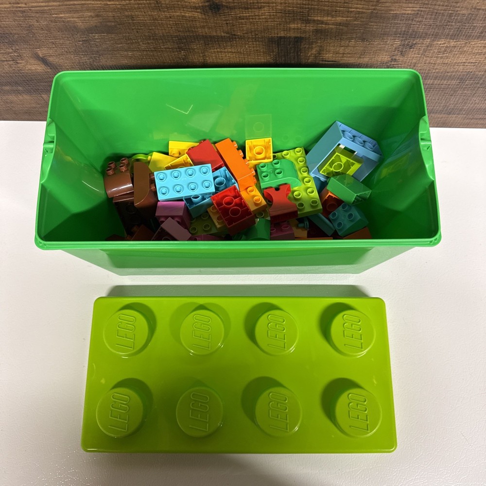 LEGO Storage 8 Stud Brick Stackable Box Container 14x7x6 Lot Bricks Minifigures