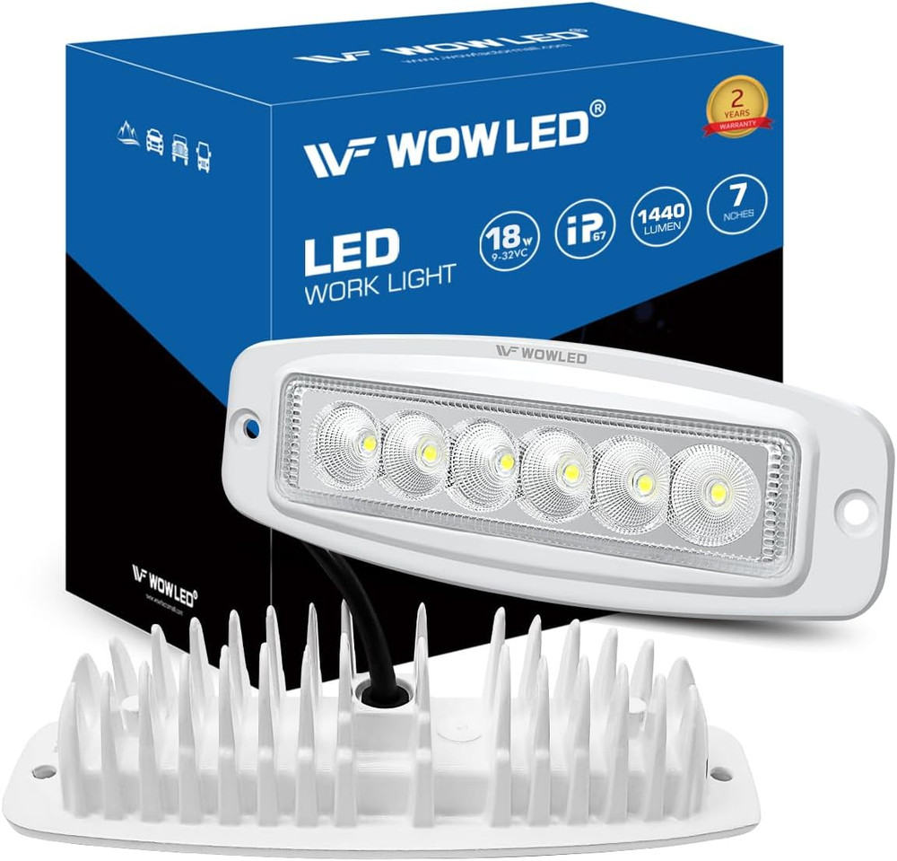 Flush Mount Boat LED Light Spreader Deck 2 Pack Marine LED Spotlights