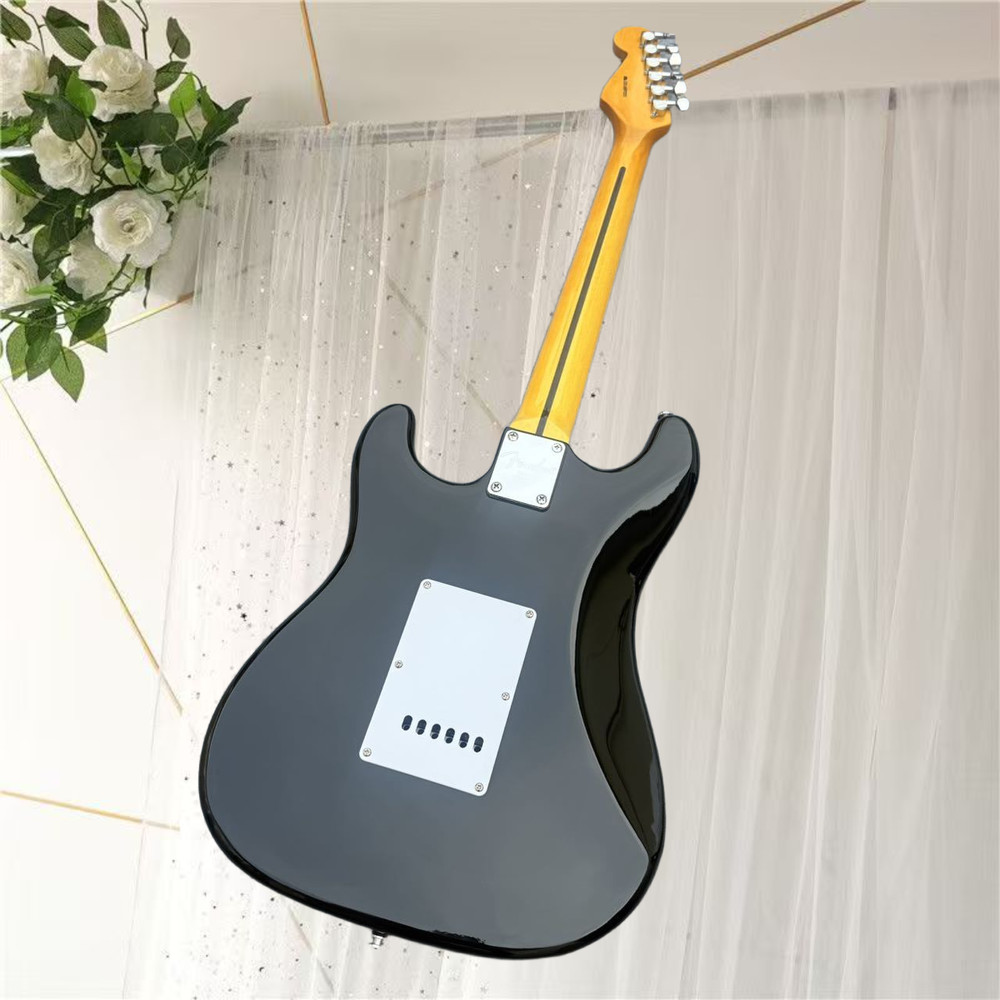 エレキギター、ブラック、高品質、送料無料、音質優美、6弦、空輸