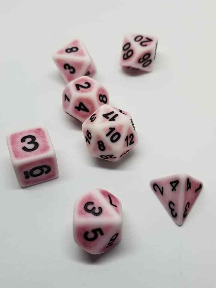 Withered Rose 7 Dice Set Polyhedral RPG DnD Dungeons Dragons Pathfinder d20 AD&D
