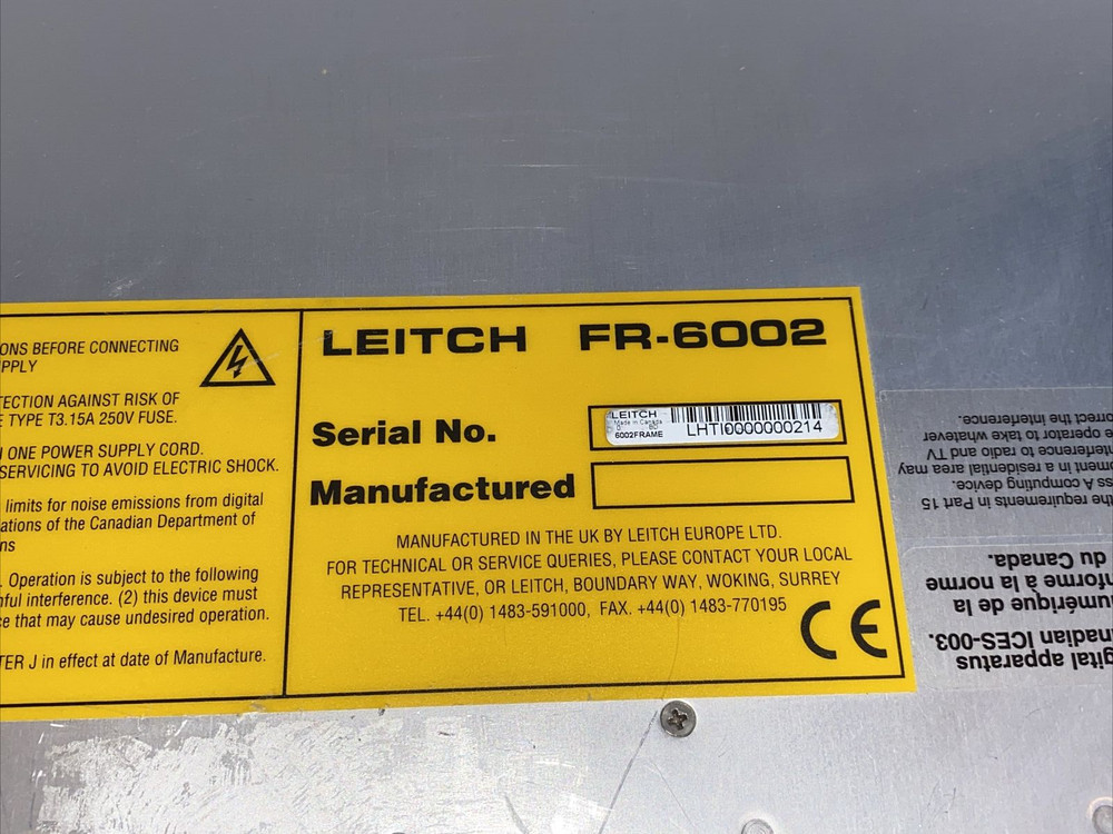 Leitch FR-6002 | Genesis 6000 Series