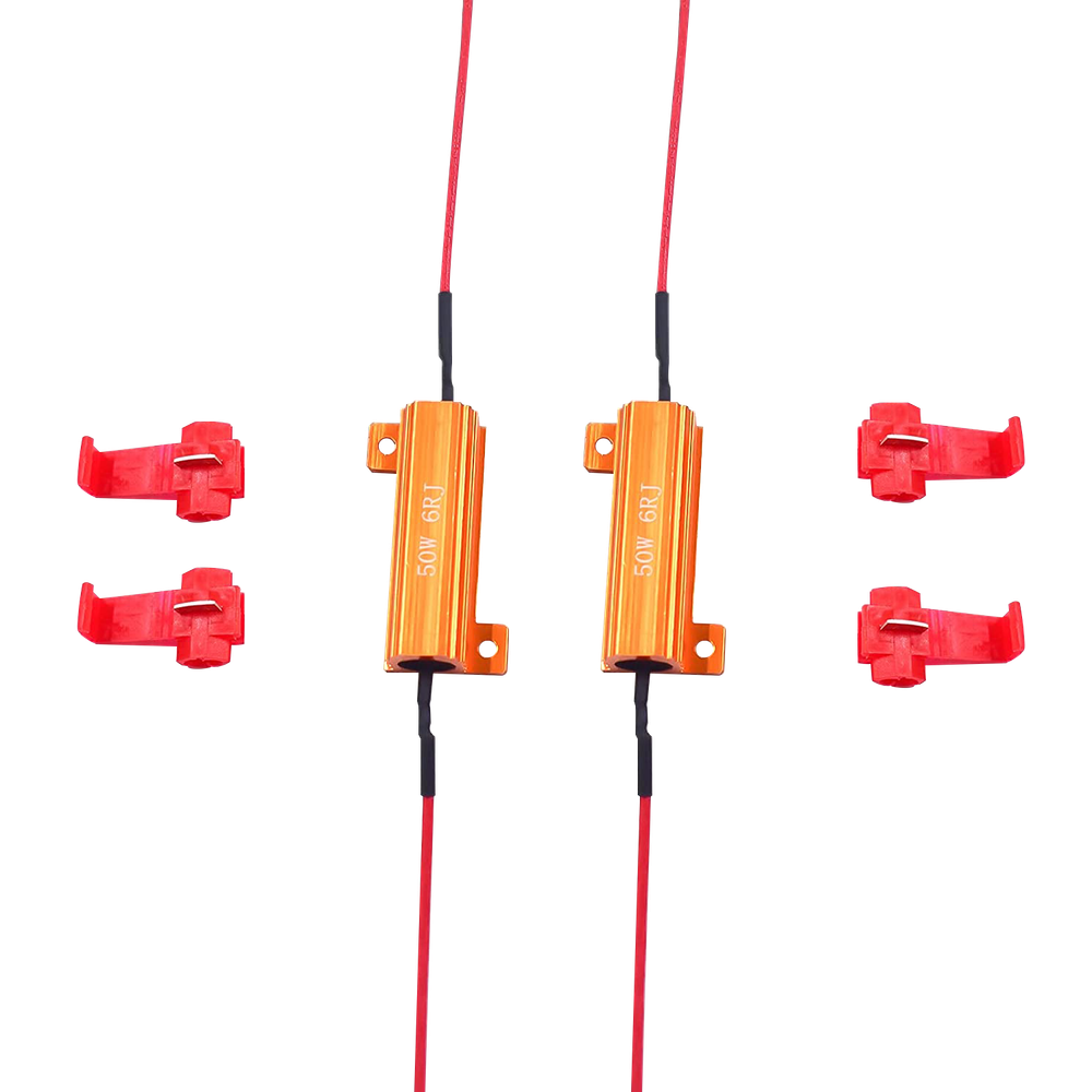 2pcs Load Resistor 50W 6RJ 6ohm LED Decoder FIX Hyper Flash Turn Signal Blinker