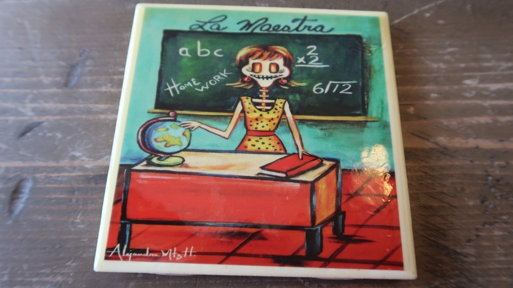 Dia e los Muertos Alejandra coaster TEACHER