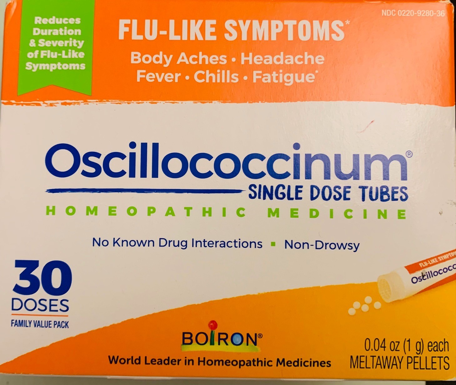 Boiron Oscillococcinum, 30 Doses, Exp 2029 or 2030 - New with Dents/Tears on Box