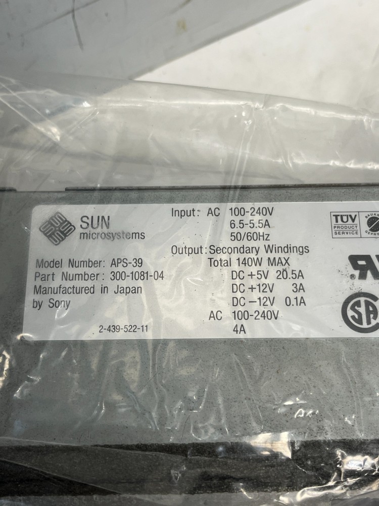 Sun Microsystems APS-39 300-1081-04 Fan Assembly