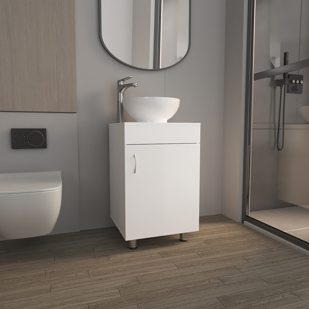 Everson Vanity Sink, White, Bathroom