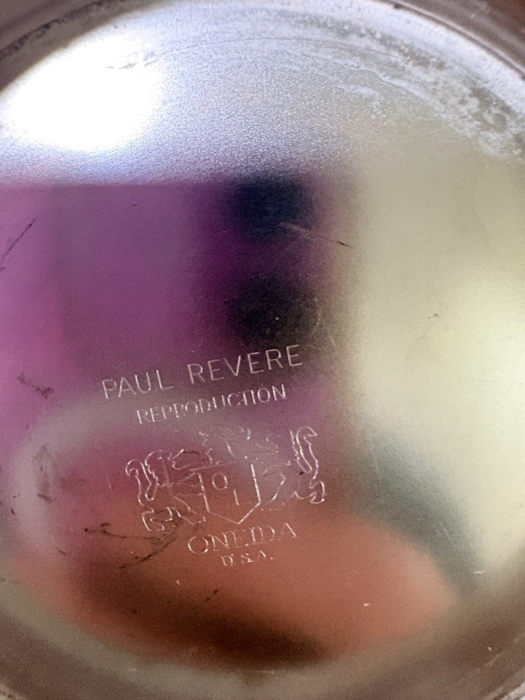 Paul Revere Reproduction Oneida Silver-plated Bowl With Liner