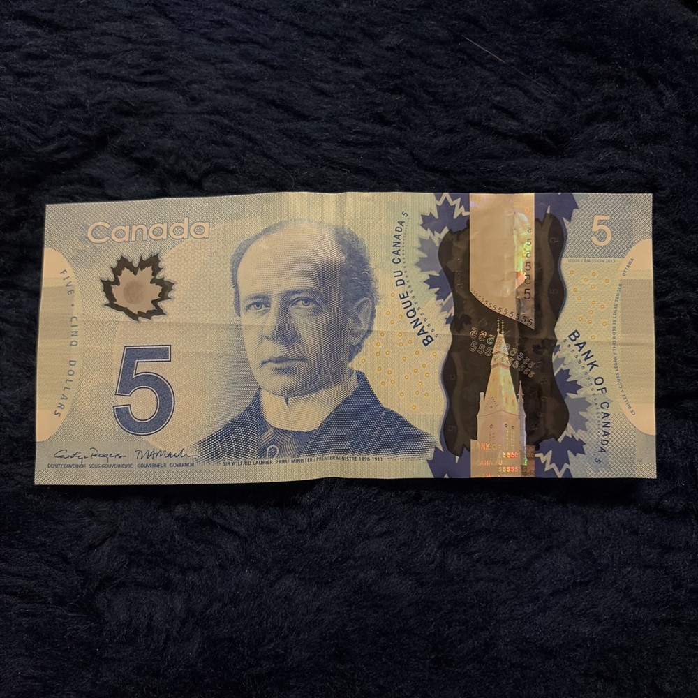 2013 $5 Canada Bank Notes (one bill)