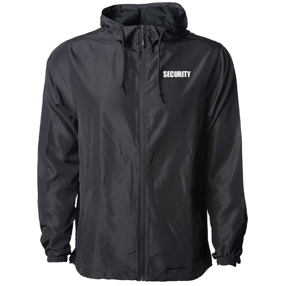 NEW LIGHTWEIGHT WINDBREAKER SECURITY JACKET WITH LANYARD