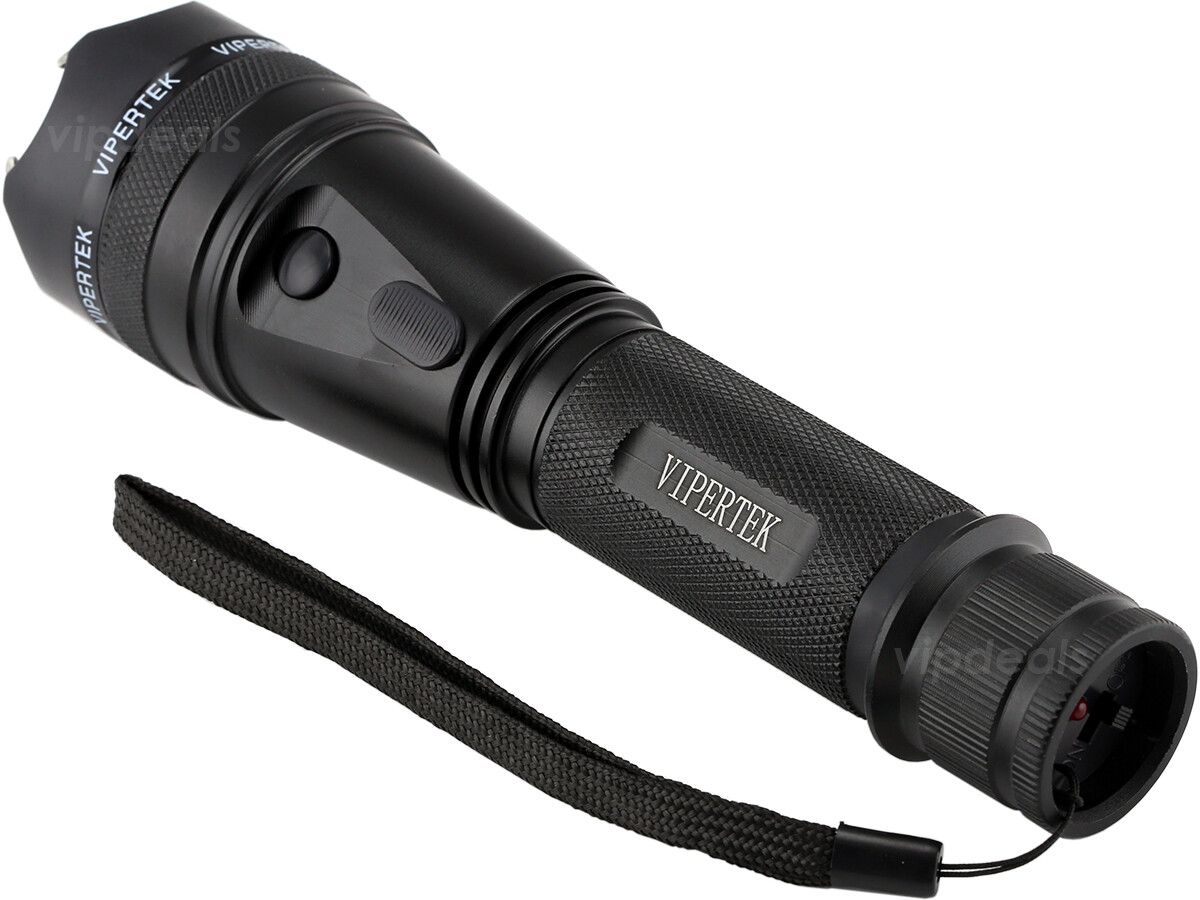 VIPERTEK Stun Gun VTS-195 - 500 BV Metal Heavy Duty Rechargeable LED Flashlight