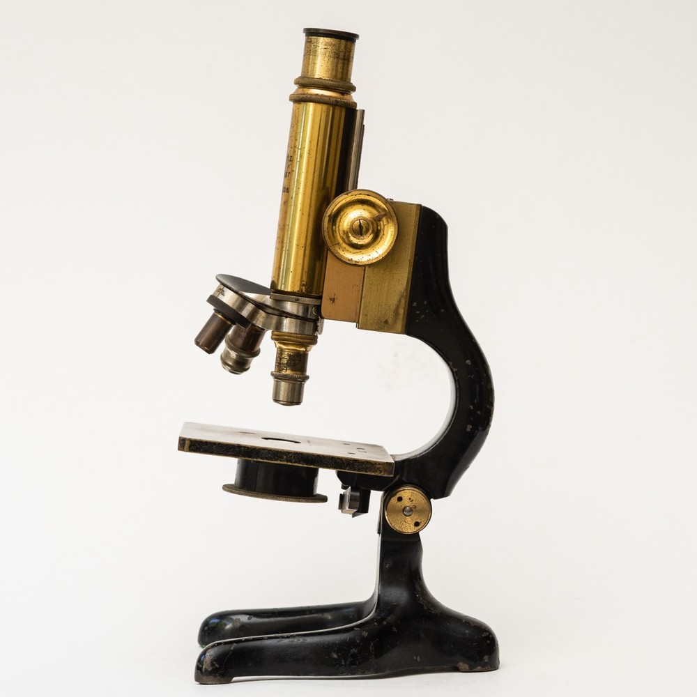 E. Leitz Wetzlar microscope 1912 Brass Microscope serial # 158336