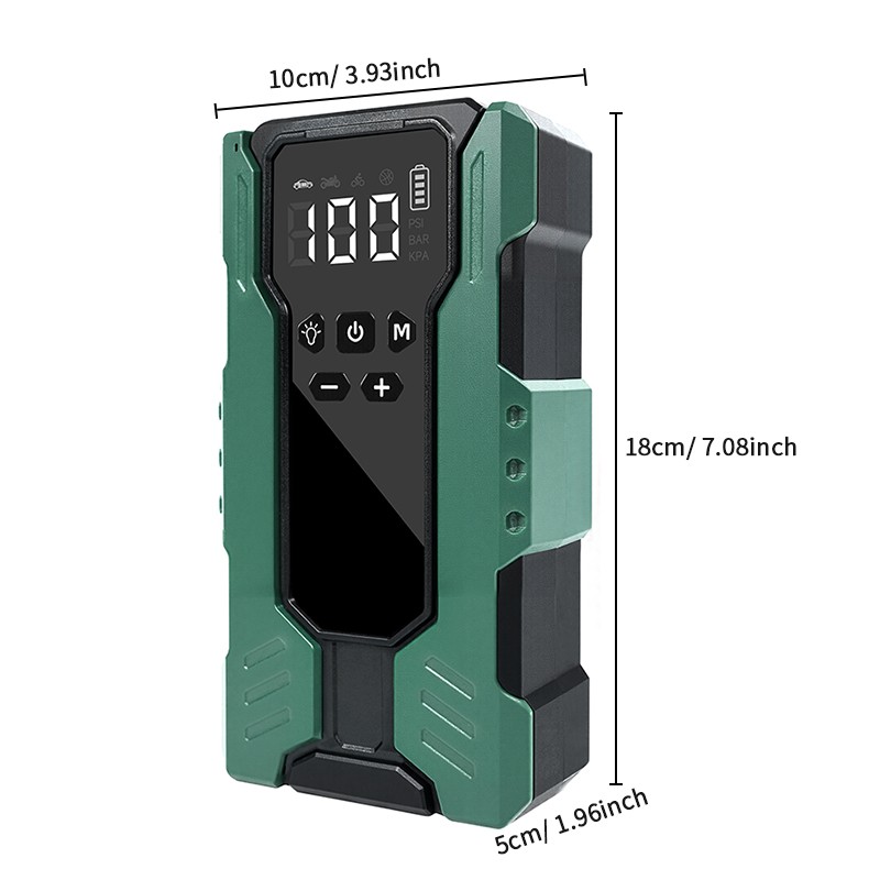 10000A Car Jump Starter with Air Compressor 12V & 150PSI Battery Phone Bank