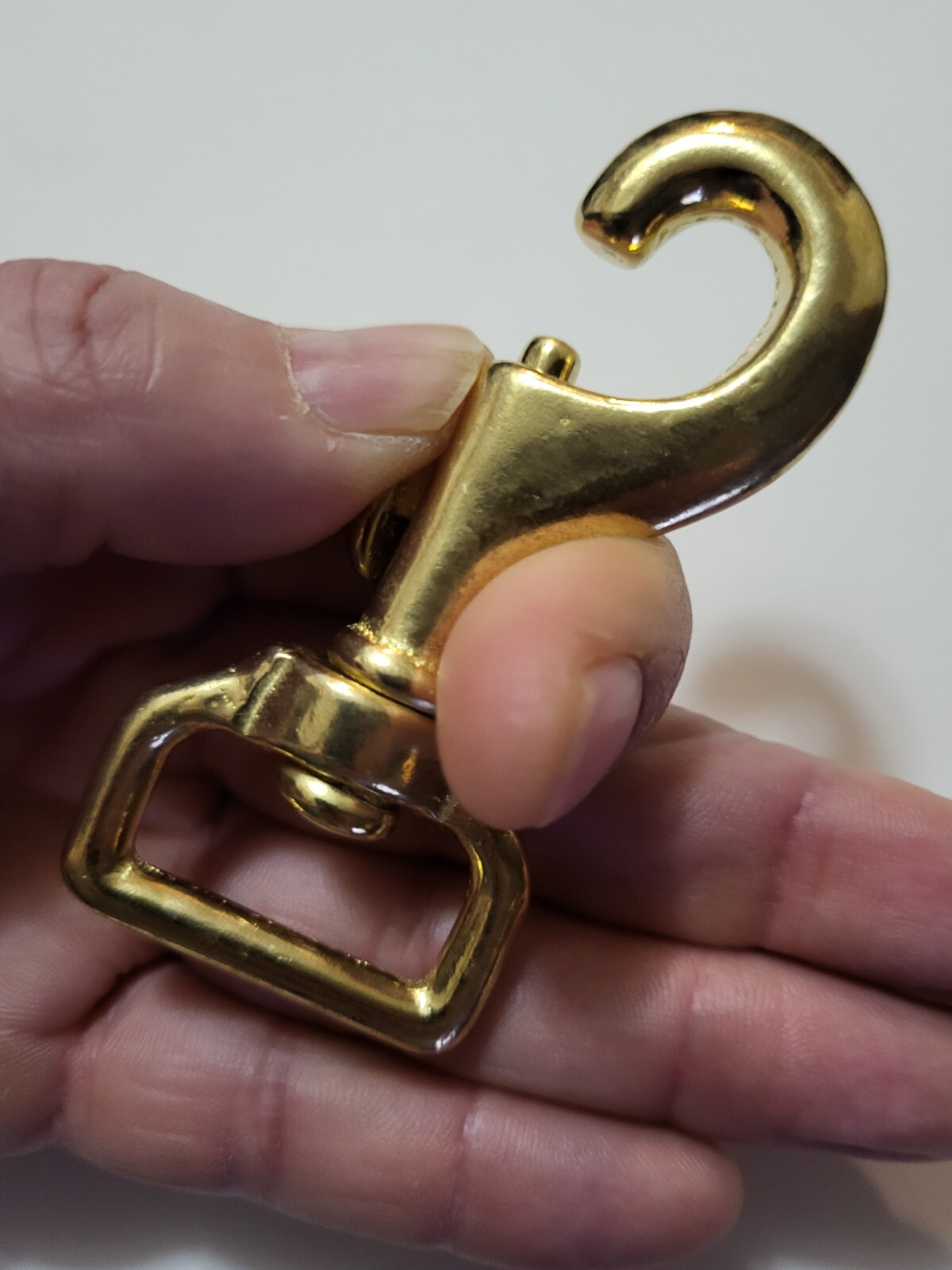 3" solid brass swivel snap hook 1" square hole bolt action, clasp clip 10 count