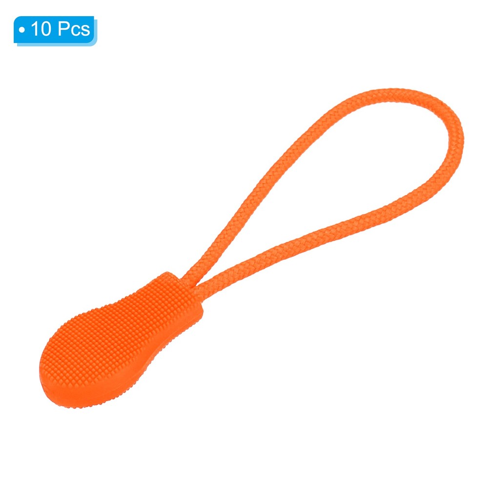 Zipper Pulls Replacement 10pcs Extension Cord Handle Tag Extender Head Orange