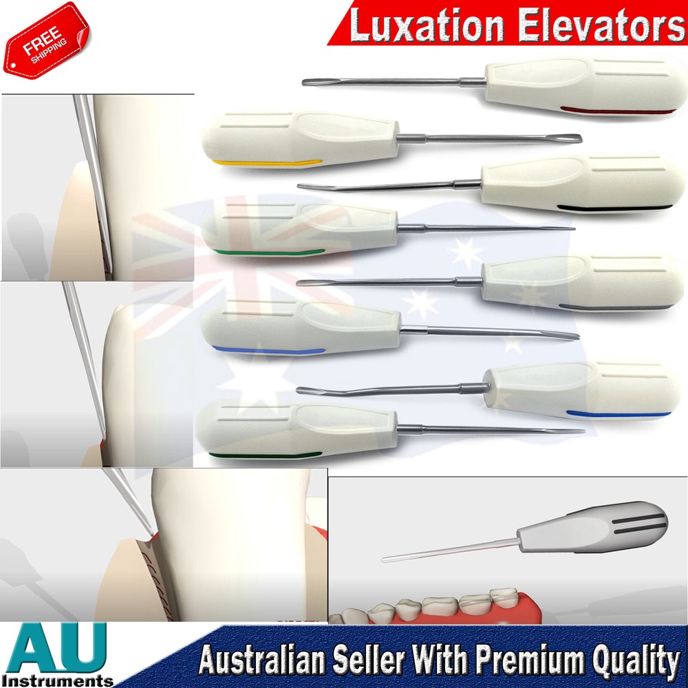 Dental Oral Surgery Root Elevators Tooth Extraction Luxation Lab Instruments