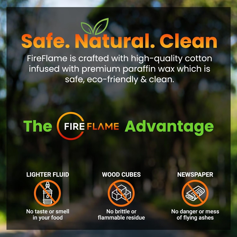 FireFlame Fire Plugs Fire Starter - Quick Instant 100% Waterproof All-Purpose...