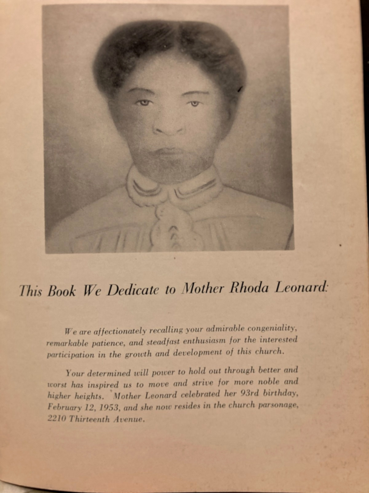 Columbus, Georgia~Vintage Historic African American Baptist Church~1953 Program