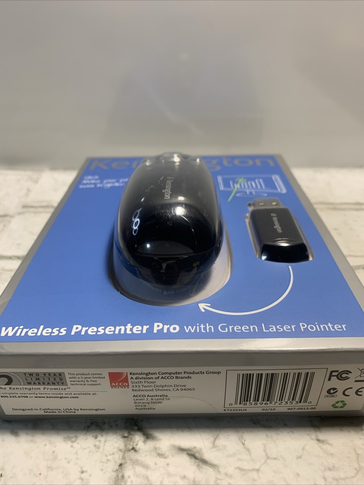 Kensington Presenter Pro Remote Green Laser Pointer - New (Other)