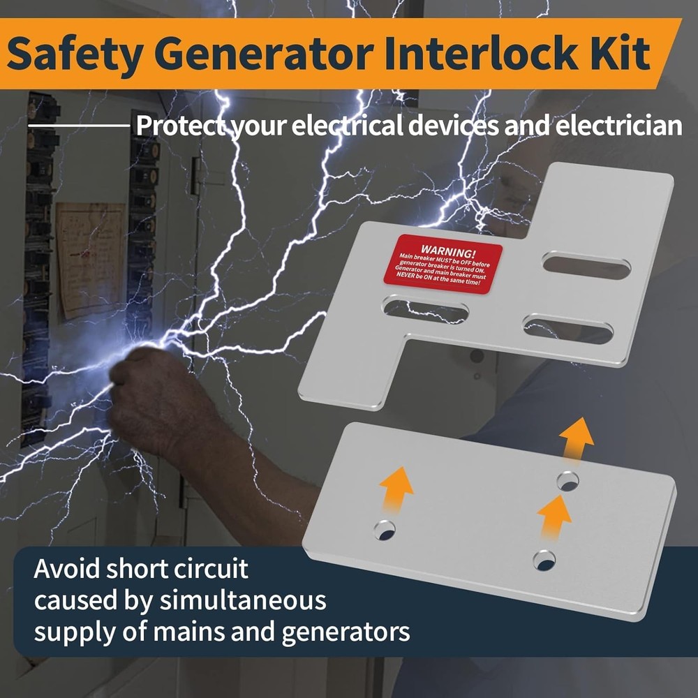 Generator Interlock Kit for General Electric GE 150 or 200amp Panel, Apply to...