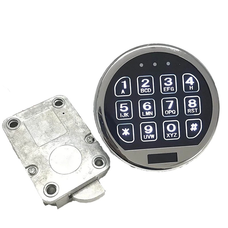 Gun Safe Lock Replacement with Swing Bolt Chrome Keypad Safe Electronic Lock