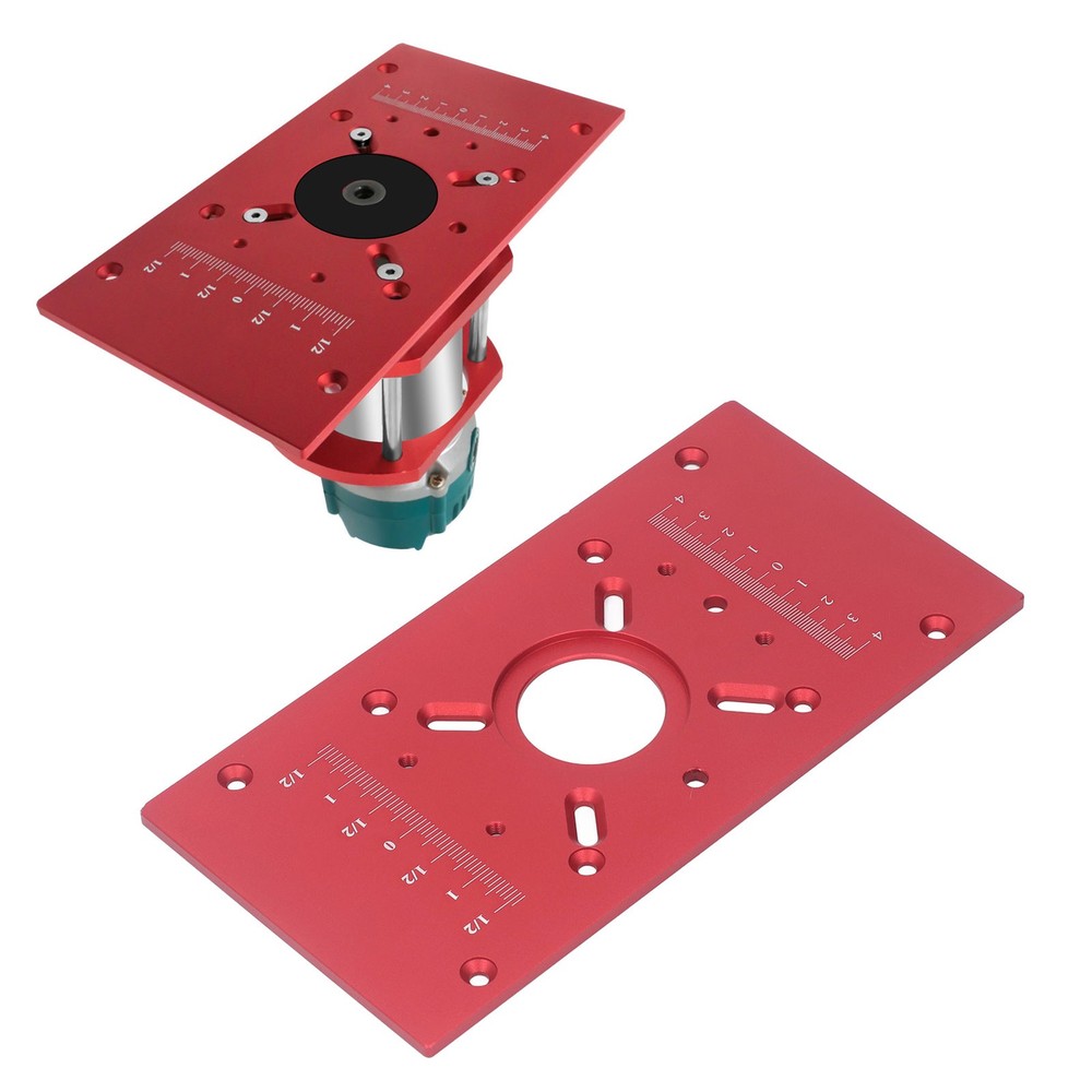 Router Table Insert Plate Lift System Base Board Accessory For Woodworking Red