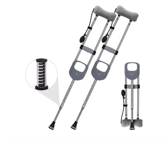Shock Absorbing Foldable Crutches
