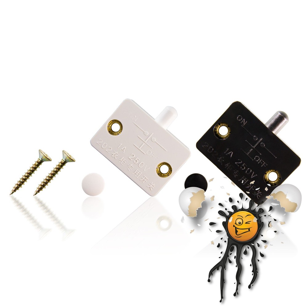 Cabinet door switch light switch opener black white door switch NC switch