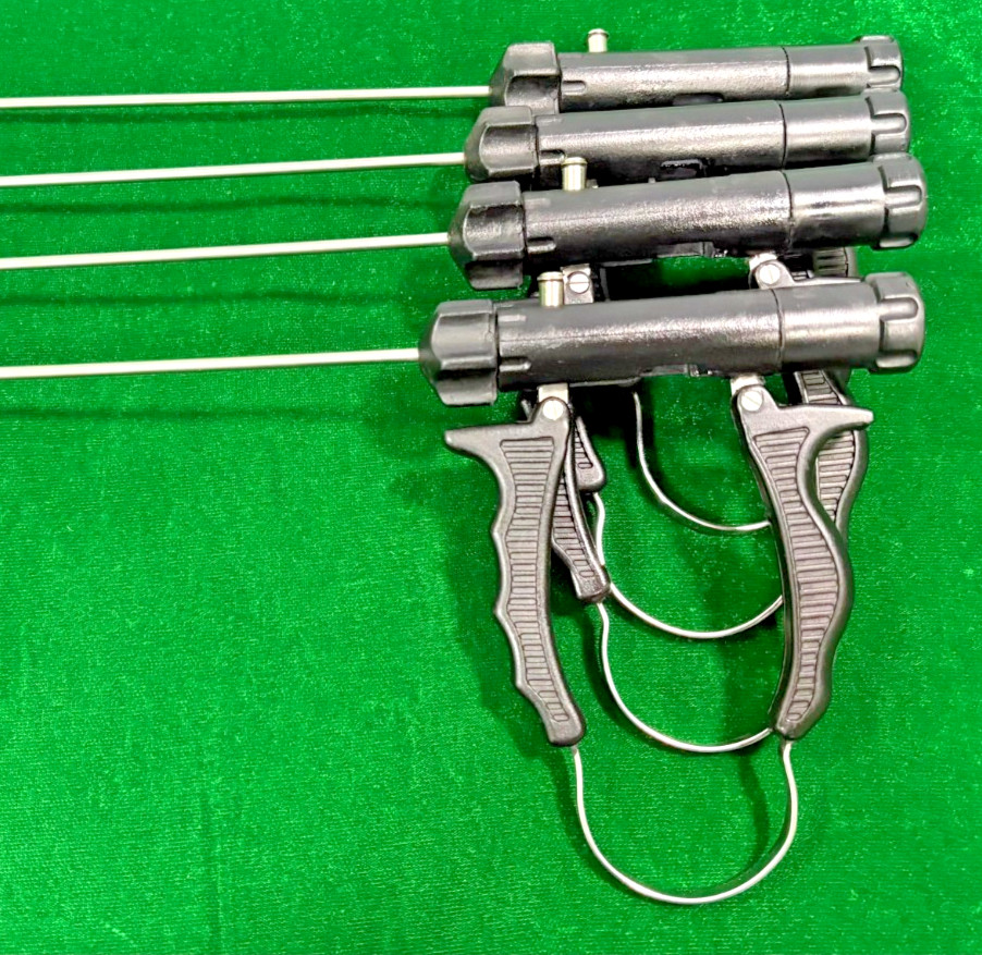 4pc Laparoscopic Bipolar Forceps U Handle Flat Jaw 3mmx330mm (with Cable)