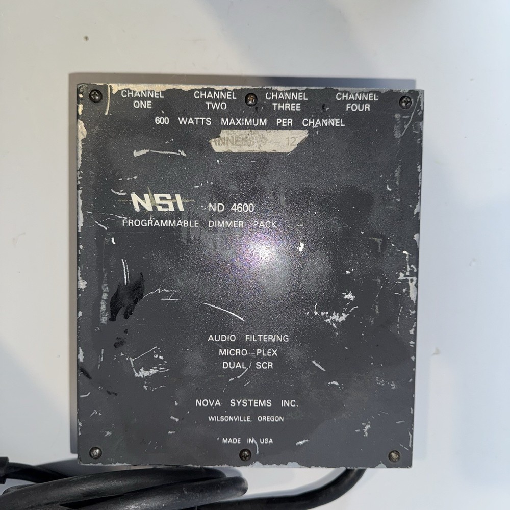 NSI ND 4600 4-Channel Dimmer Pack Programmable Micro Plex Tested
