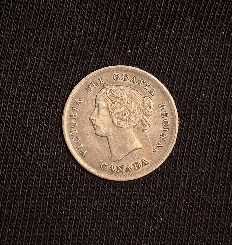 CANADA-1898 5 CENT SILVER- XF-SCARCE DATE