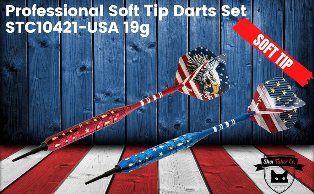 Soft Tip Darts Set - Professional Darts for Electronic Dartboard - Includes Bras