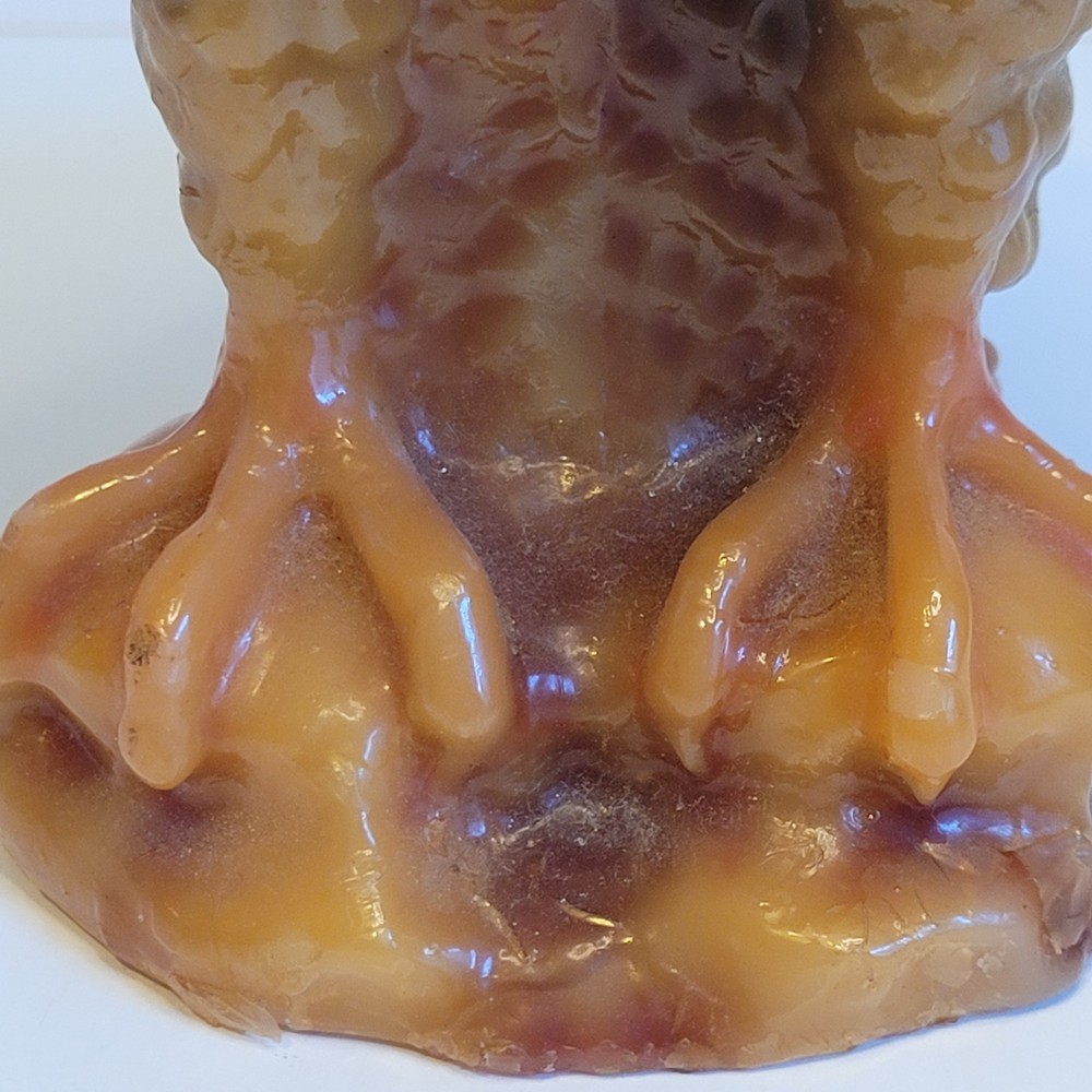 Vintage Solid Wax Bald Eagle Sculpted Candle 7" Tall Never Lit Nice See Descript
