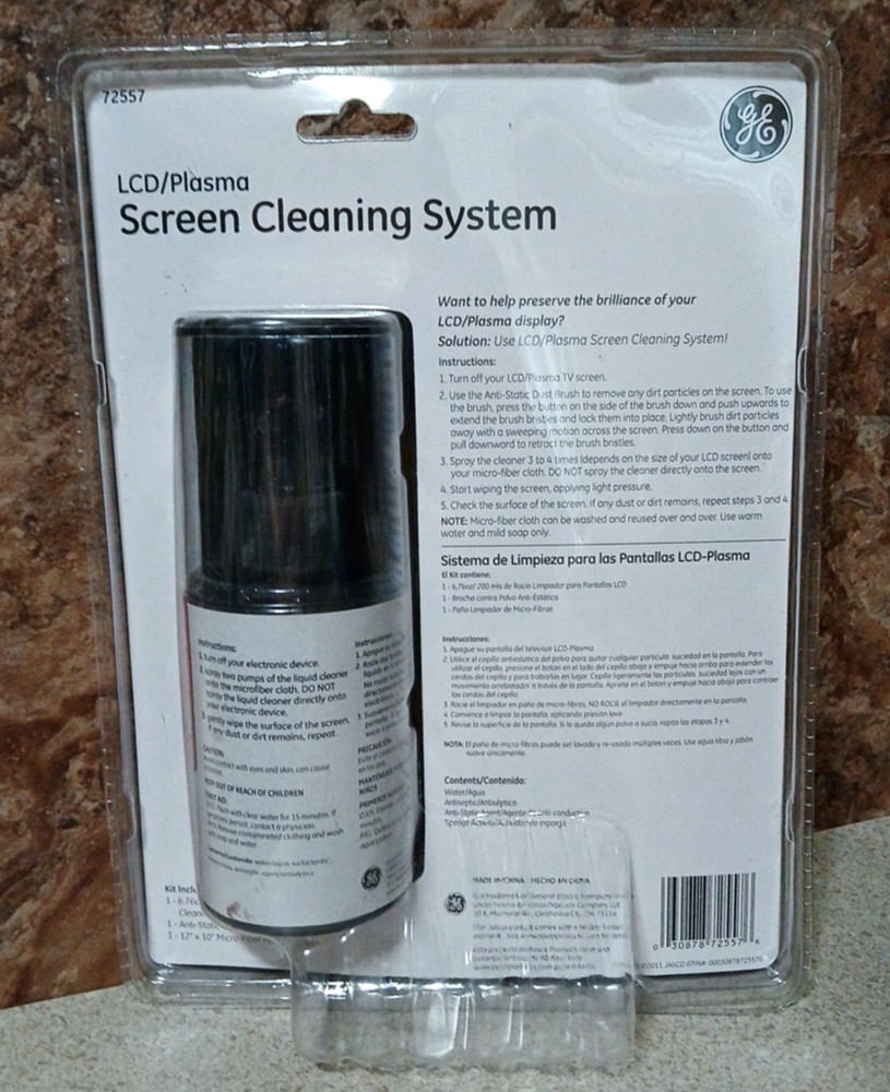 NEW GE 72557 LCD/Plasma TV/Computer Screen Cleaning System