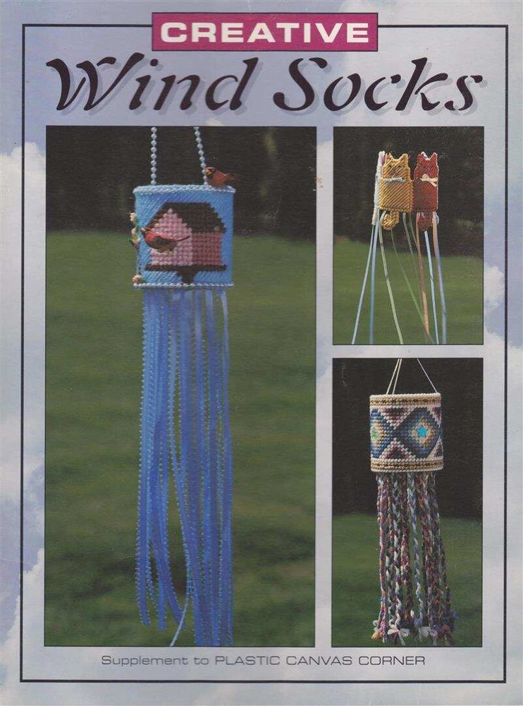 OOP!!! PLASTIC CANVAS CREATIVE WINDSOCKS 7 SUPER CUTE DESIGNS