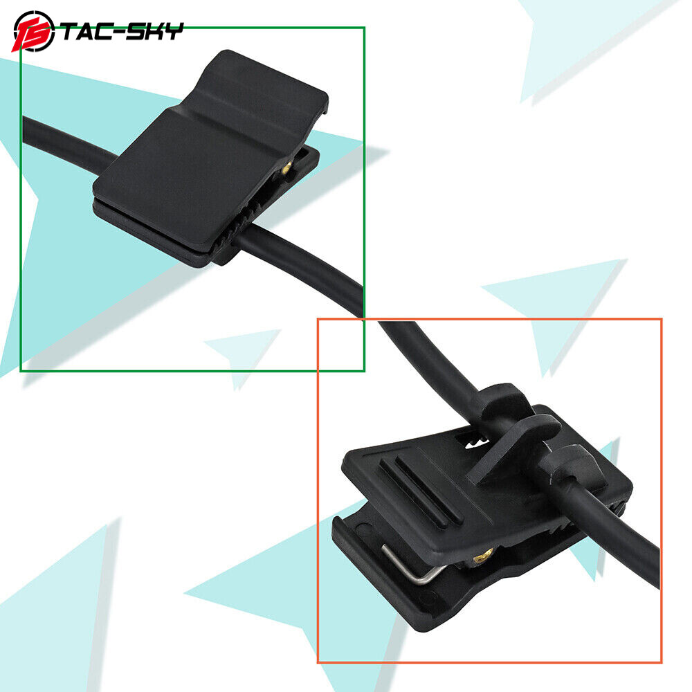 Suitablefor tactical shooting headset Y-Wire cable kit COMTAC microphone+U94 PTT