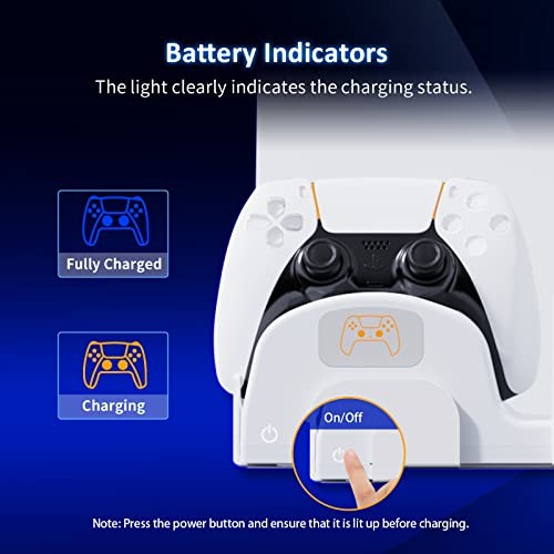 PS5 Accessories Wall Mount with DualSense Charging Station, Console-Only