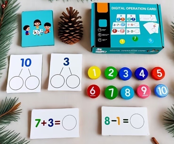 Digital Operation Card Educational Math Game Learning Toy Ages 6+