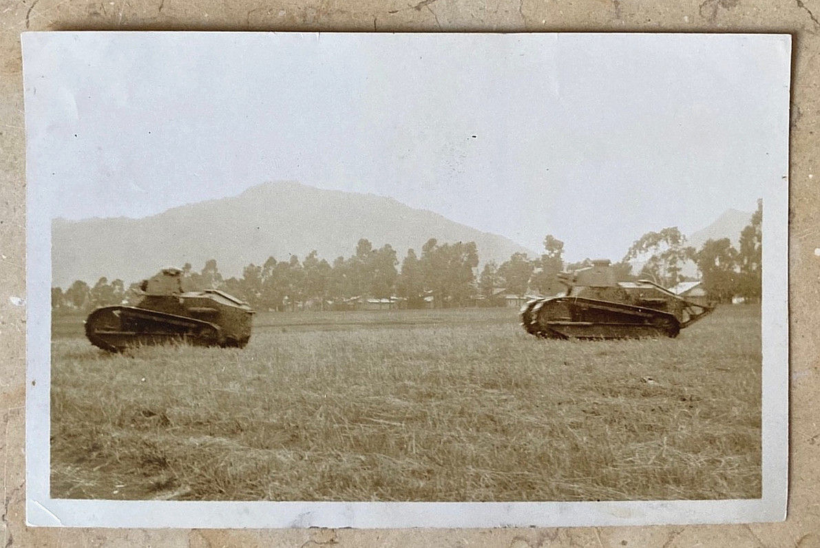 RARE! WW1 US ARMY 11TH TANK CO. SCHOFIELD BARRACKS TERR. of HAWAII 1922 PHOTO