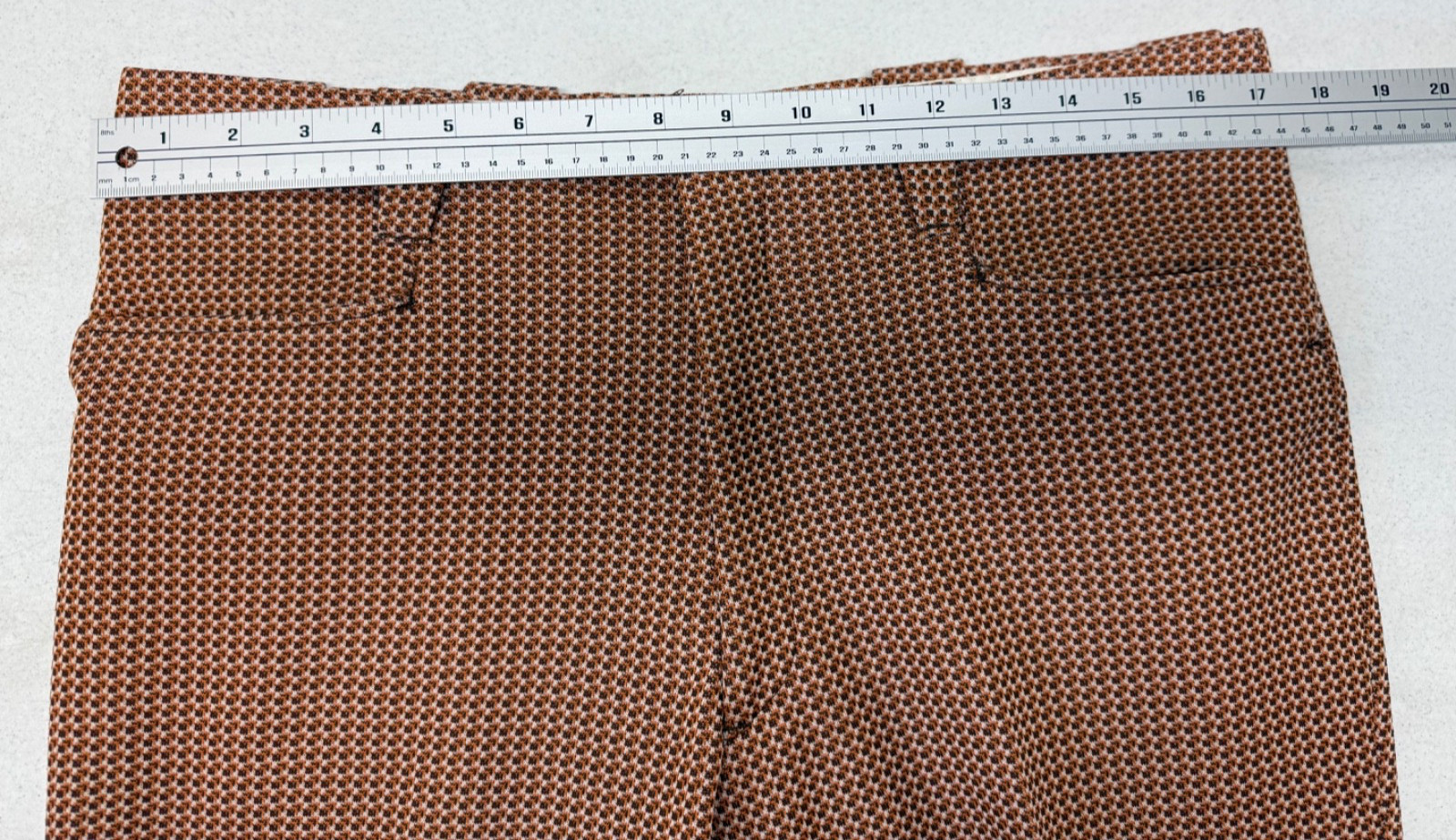 Vtg 60-70s H BAR C Ranchwear Mens 34x32 Multi Color Washable Poly Western Slacks